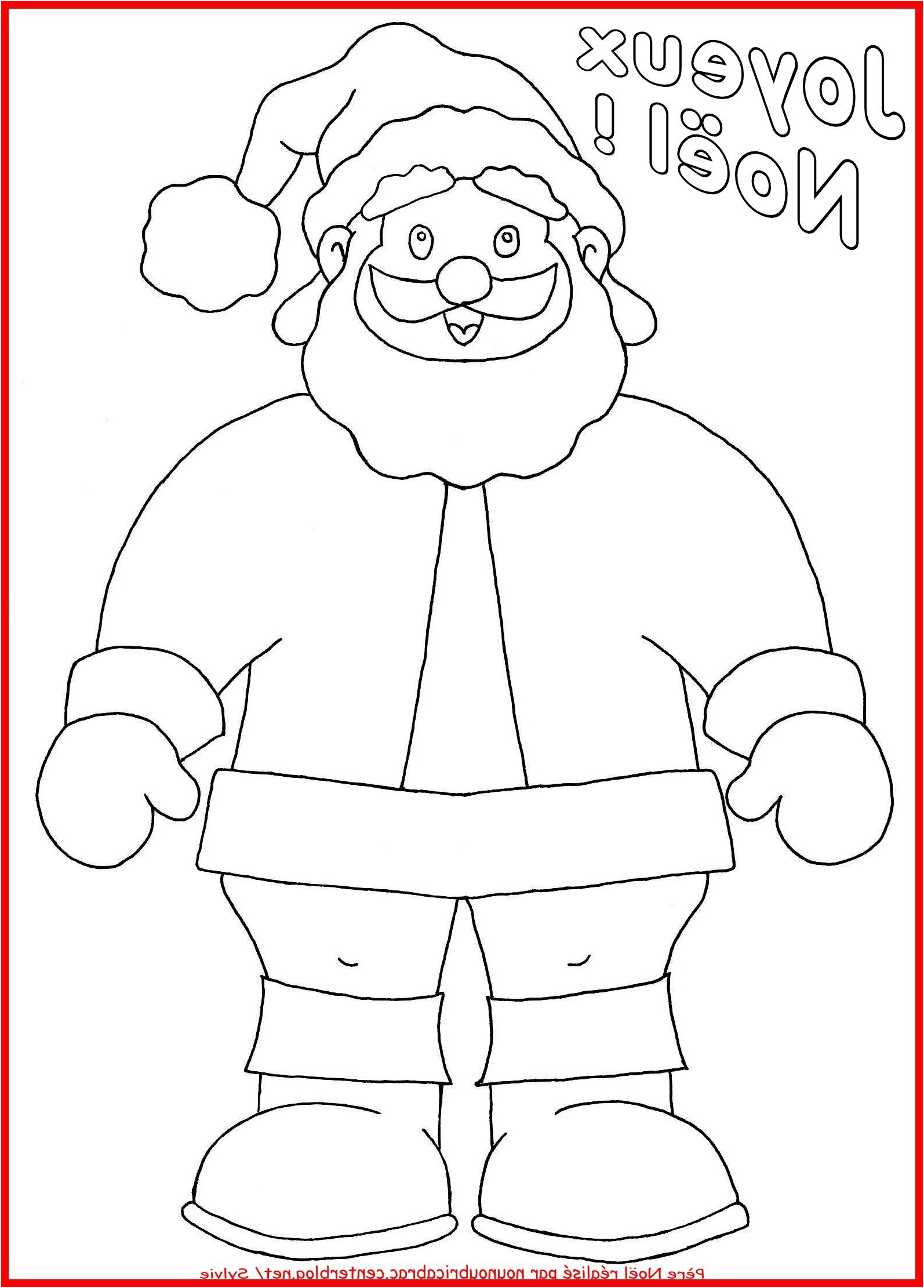 Coloriage De Joyeux Noel À Imprimer Nice Père Noël Un Coloriage