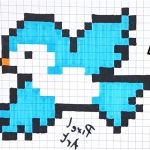 Coloriage De Pixel Art Nice Pixel Art Ment Dessiner Un Oiseau Trop Mignon