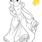 Coloriage De Princesse Élégant Coloriage Princesse Disney Blanche Neige Jecolorie
