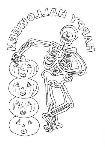 Coloriage De Squelette Nice Coloriage De Squelette Pour Halloween Trucs Et Deco
