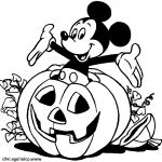 Coloriage Disney Halloween Frais Coloriage Mickey Sort D Une Citrouille Halloween Disney Dessin