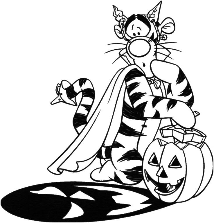 Coloriage Disney Halloween Unique Tigger Coloring Pages to Print Coloring Home