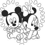 Coloriage Disney Mickey Et Minnie Nice Coloriage Bébé Minnie Et Bébé Mickey