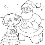 Coloriage Dora À Imprimer Meilleur De Coloriage Dora De Noël Dessin Gratuit à Imprimer