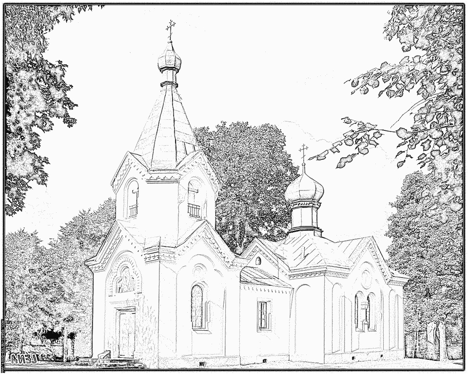 Coloriage Eglise Inspiration Coloriage Eglise Orthodoxe Russe De Tytuvenai 1874 à