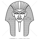 Coloriage Egyptien Nice Style Contour égyptien Masque Icône Pharaons Toile