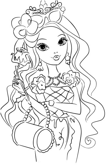 coloriage fille belle au bois dormant