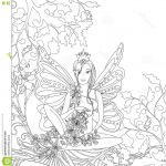 Coloriage Féerique Frais Adult Coloring Book Page Isolated Fairy Lady With