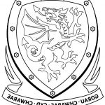 Coloriage Foot Luxe Logo Football Du Pays De Galles Euro 2016