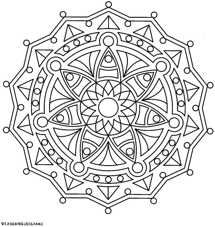 Coloriage formes Géométriques Nouveau Coloriage De Mandalas Mandala Mandala formes Géométriques