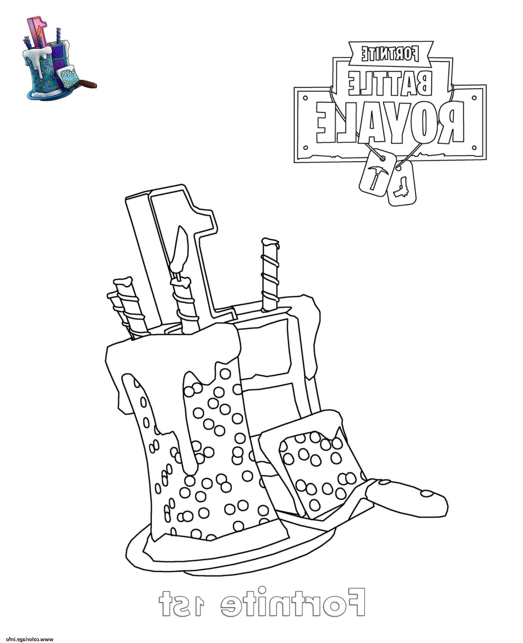 Coloriage Fortnite Personnage Unique Coloriage 1st Birthday Cake Fortnite Jecolorie