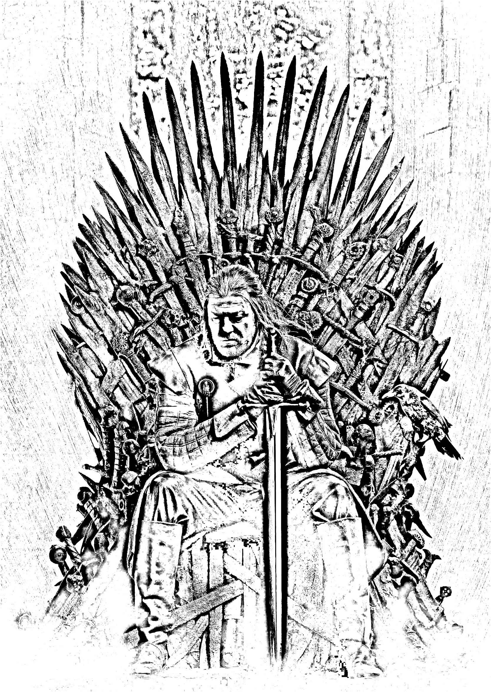 Coloriage Game Of Throne Génial Game Of Throne Ned Starck Trone Coloriage Séries Tv