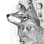 Coloriage Géométrique Inspiration Loup Avec Motifs Geometriques Loups Coloriages
