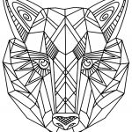 Coloriage Géométrique Unique Wolf 1 Animals Coloring Pages For Adults
