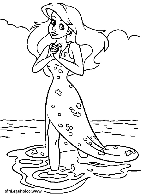 Coloriage Gratuit À Imprimer Luxe Coloriage Princesse Ariel La Petite Sirene Jecolorie