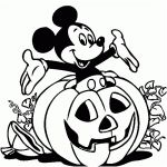 Coloriage Gratuit Halloween Élégant Coloriage D Halloween Avec Mickey Sortant D Une Citrouille