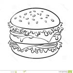 Coloriage Hamburger Frais Vecteur De Livre De Coloriage De Sandwich à Hamburger