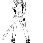 Coloriage Harley Quinn Luxe Suicide Squad Harley Quinn Drawing Sketch Coloring Page