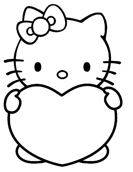 Coloriage Hello Kitty Coeur Élégant 19 Dessins De Coloriage Hello Kitty Coeur à Imprimer
