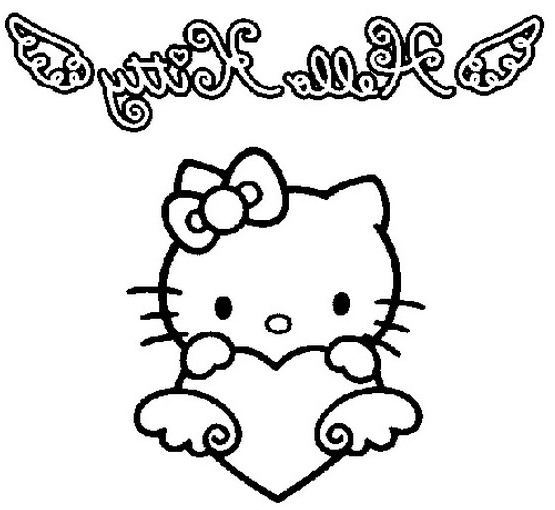 Coloriage Hello Kitty Coeur Élégant Coloriage A Imprimer Hello Kitty Et Le Coeur Gratuit Et