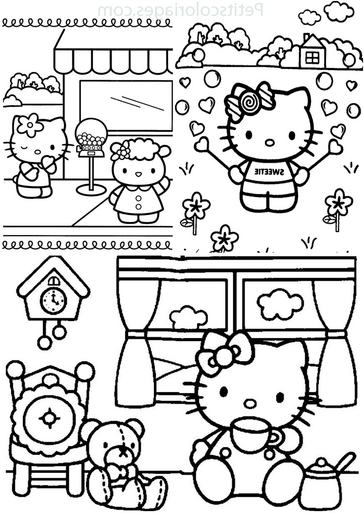 Coloriage Hello Kitty Coeur Inspiration Coloriage Hello Kitty Et Les Animaux