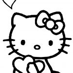 Coloriage Hello Kitty Coeur Luxe Hello Kitty With A Heart Coloring Page