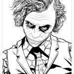 Coloriage Joker Luxe The Joker Heath Ledger S Célèbres Coloriages