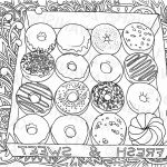 Coloriage Kawaii Donuts Luxe Donuts Doughnuts Adult Coloring Page T Wall Art By