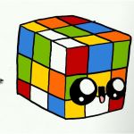 Coloriage Kawaii Génial Ment Dessiner Cube De Rubik Kawaii Étape Par Étape