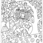 Coloriage Klimt Meilleur De Rug Hooking Craft Paper Pattern 3 Owls Folk Art Primitive