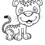 Coloriage Leopard Frais Un Petit Léopard Qui Affiche Un Doux Sourire Coloriage