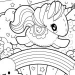 Coloriage Licorne Emoji Génial Coloriage Licorne Arc En Ciel Kawaii Etoiles Happy Unicorn