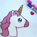 Coloriage Licorne Facile Génial Ment Dessiner Un Emoji Licorne Kawaii