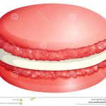 Coloriage Macaron Meilleur De Seul Macaron De Couleur Rouge Illustration De Vecteur