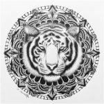 Coloriage Mandala Tigre Élégant Minikiki On