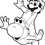 Coloriage Mario Galaxy Élégant Coloriage Mario Et Yoshi à Imprimer