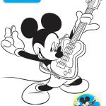 Coloriage Mickey À Imprimer Nouveau Coloriage Mickey Guitare Mickey Junior