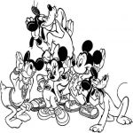 Coloriage Mickey Et Ses Amis Frais Coloriage Mickey Toute La Bande De Copains Minnie Daisy