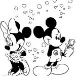 Coloriage Mickey Minnie Nouveau Coloriage St Valentin Mickey Est Amoureux De Minnie Dessin