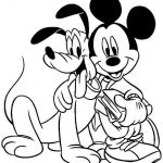 Coloriage Mikey Unique Coloriage Mickey Et son Chien Pluto tout Joyeux Dessin