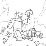 Coloriage Mincraft Nice Minecraft Coloring Page Taking A Walk Coloring Pages