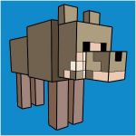 Coloriage Mincraft Nouveau Coloriage Le Loup Dans Minecraft A Imprimer