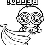 Coloriage Minion Banana Élégant Bello Little Minion And Bananas Coloring Pages For