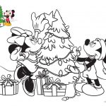 Coloriage Minnie Noel Nice Mickey Et Minnie Préparent Les Fêtes De Fin D Année
