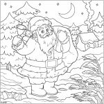 Coloriage Noel A Imprimer Nouveau Dessin à Imprimer Le Père Noël Dans Un Paysage D Hiver