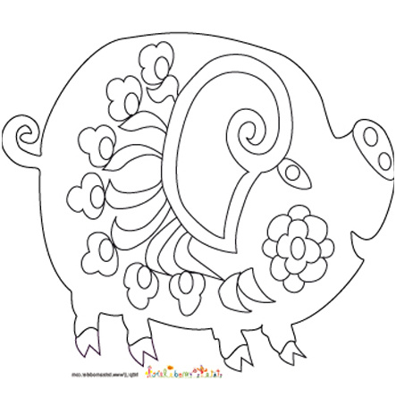 Coloriage Nouvel An 2019 Génial Coloriage Cochon Du Zodiaque Chinois N°2 Tête à Modeler
