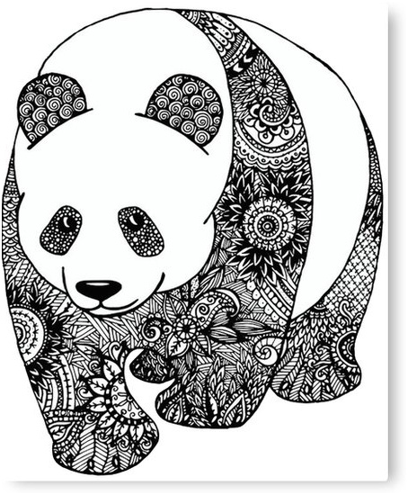 Coloriage Panda Mandala Unique Lienzos Panda Mandala De Neffvv