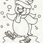 Coloriage Paysage Hiver Nice Coloriage Animaux Sport Hiver Fotoliaa