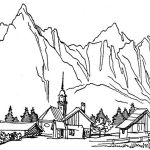 Coloriage Paysage Montagne Nice Free Printable Nature Coloring Pages For Kids Best