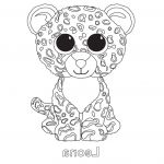 Coloriage Peluche Ty Nice Leona The Leopard Ty Beanie Boo Marie